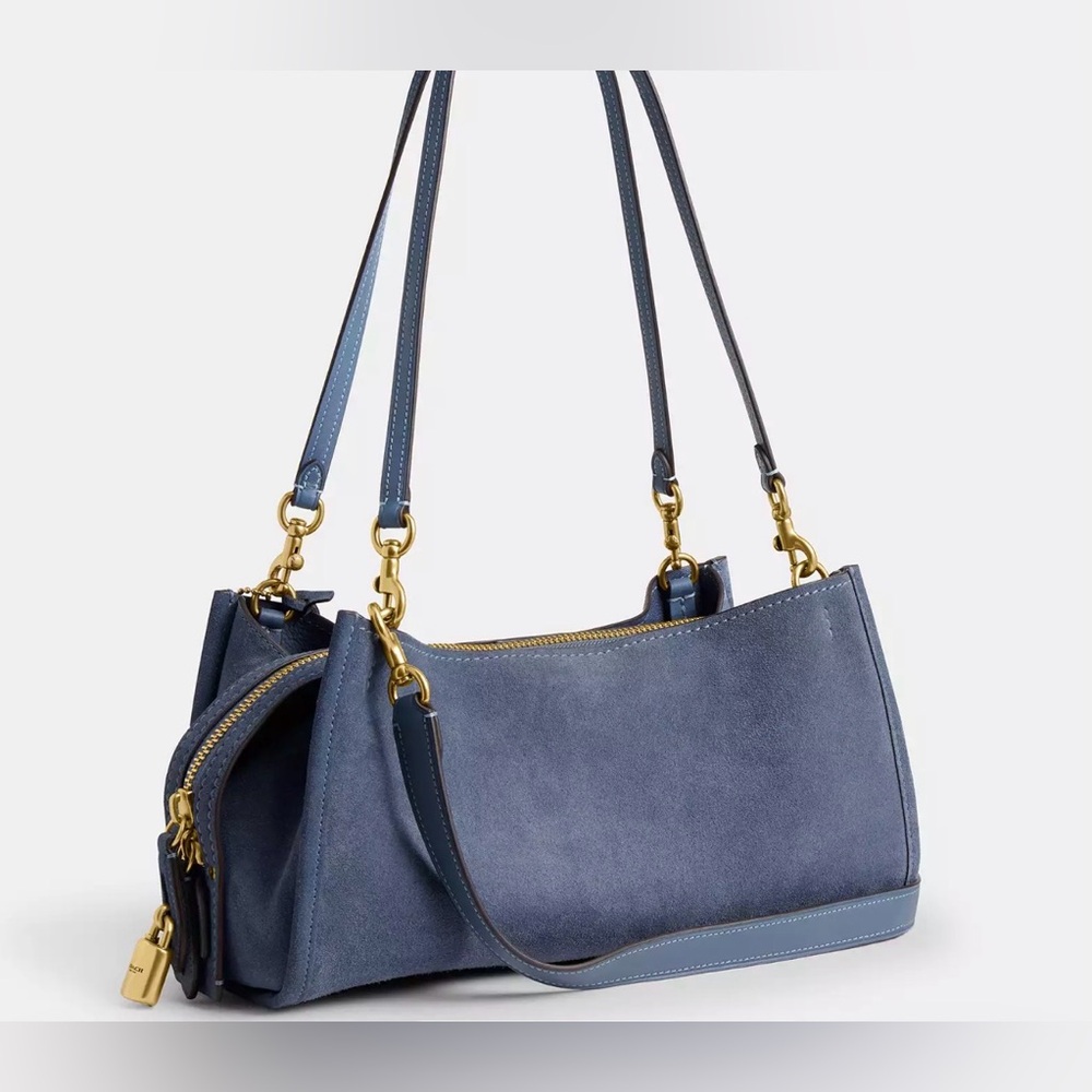 Coach Rogue Bag 34 - Brass Light Denim UU - Picture 2 of 5